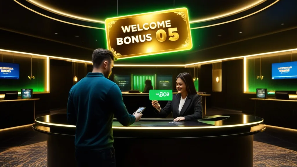 Schermata casino con bonus di benvenuto e inserimento codice promozionale