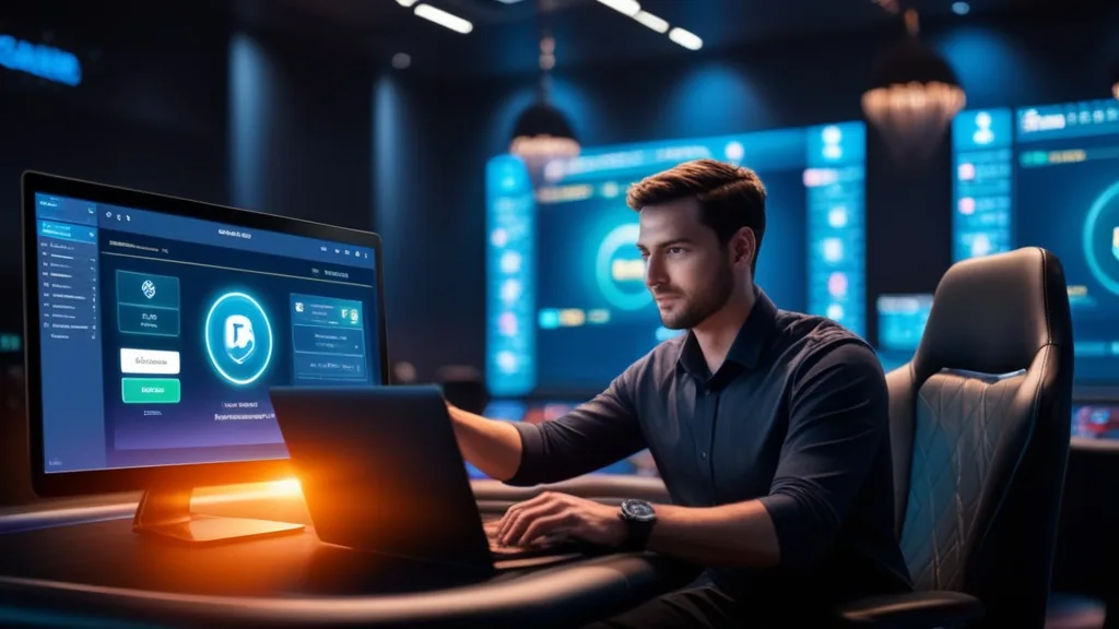 Richiesta di prelievo online controllata su dashboard casino scura